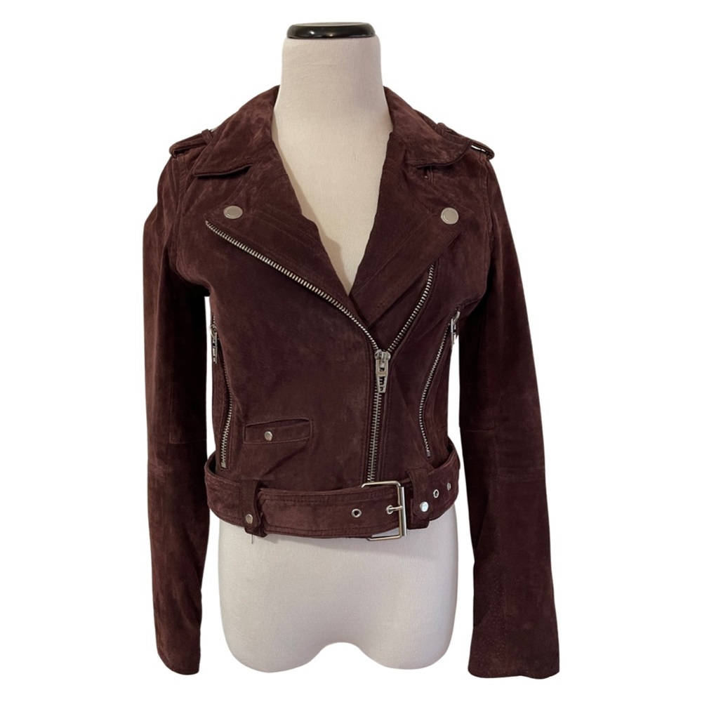 BlankNYC Suede Leather Moto Jacket